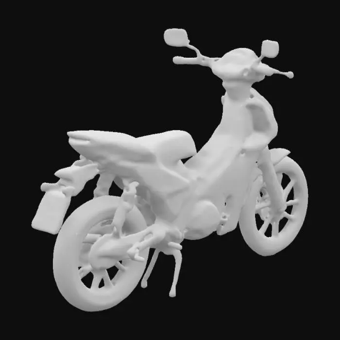 3D model for small motorcycle, glitch
