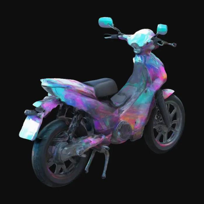 3D model for small motorcycle, glitch