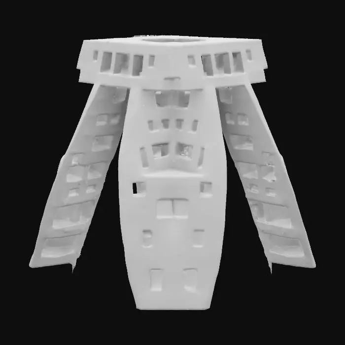 3D model for impossible brutalist building