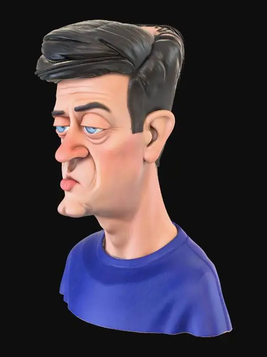3D model for Pensive Expression