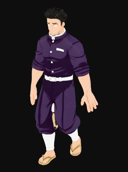 3D model for Anime Character in Uniform