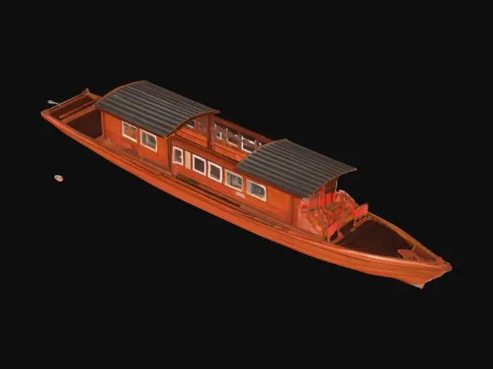3D model for Crimson Junk Boat