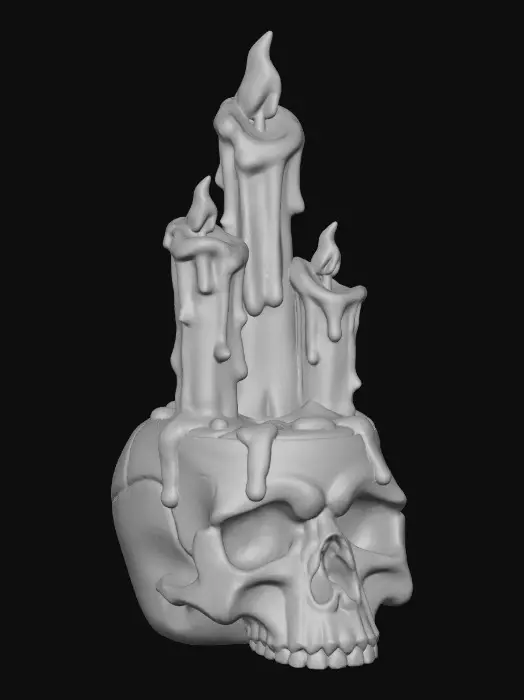 3D model for Candles on a Skull