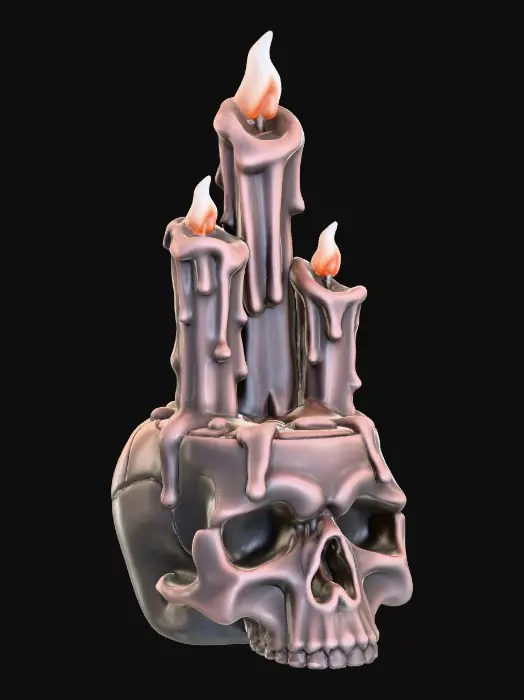 3D model for Candles on a Skull