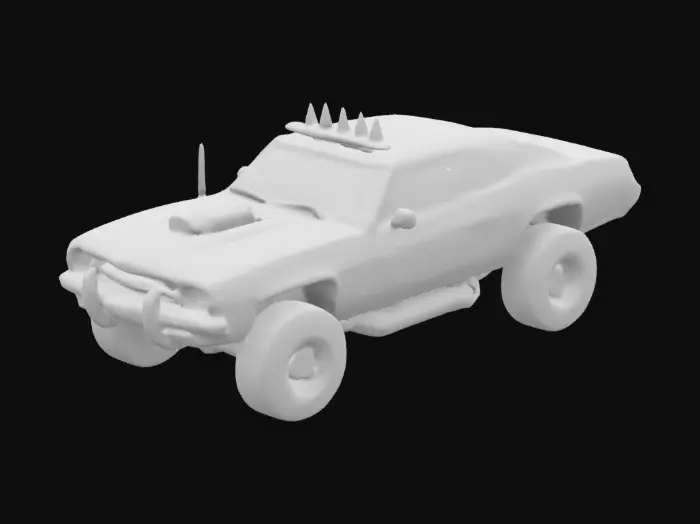3D model for Rusty Chevy Chevelle as if it was from the mad max universe