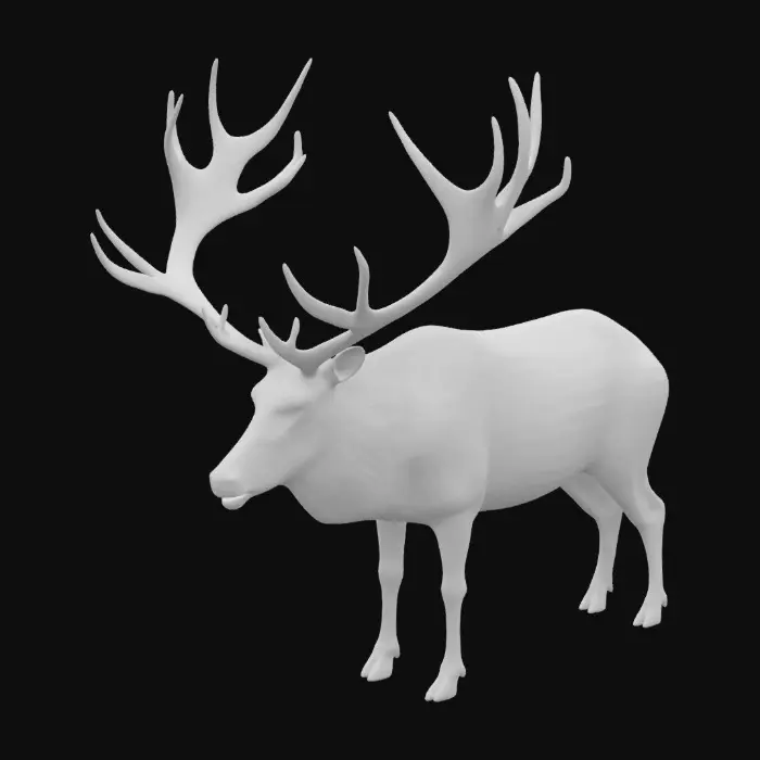 3D model for Big natural realistic looking bull elk