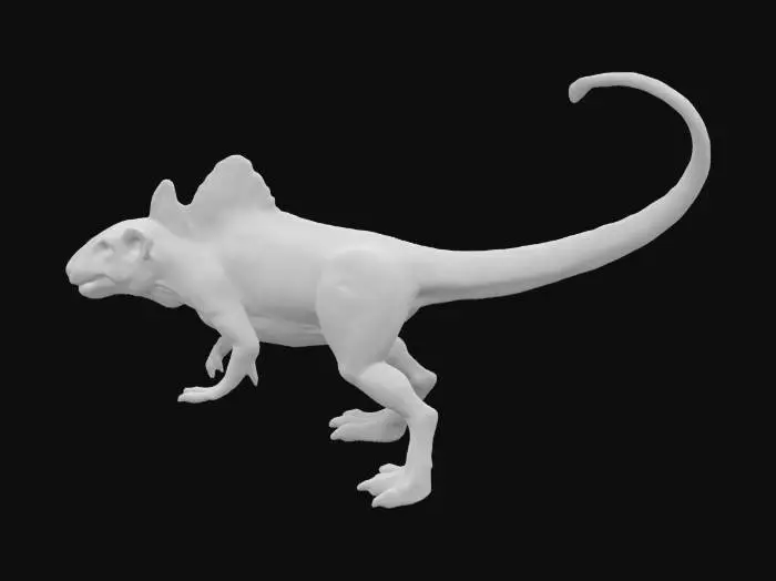 3D model for spinosaurus, rat with cheetah face armored skin black and white striped cheetah tail

rat dinausore
