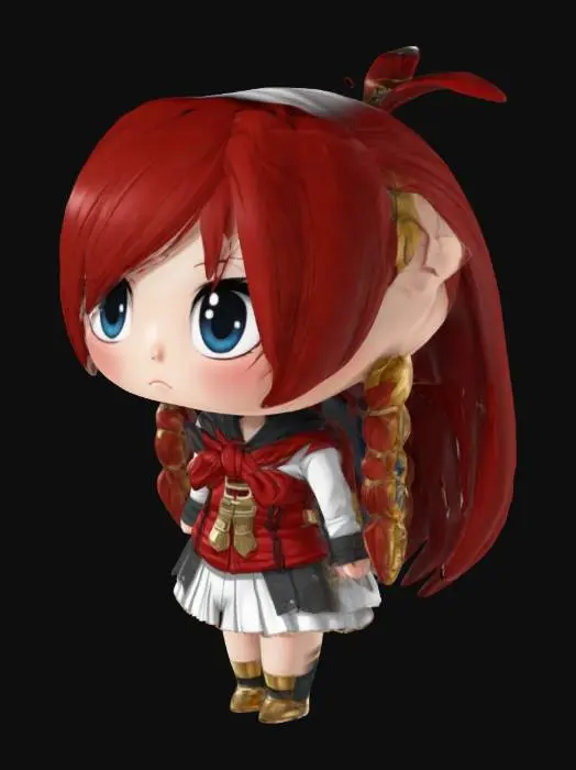 3D model for Wireframe Schoolgirl
