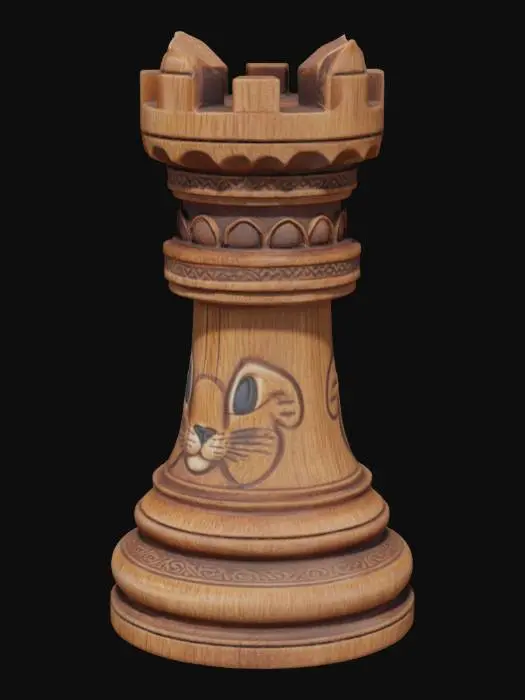 3D model for Chess Cat Rook