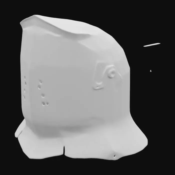 3D model for Helmet with 6 visor holes