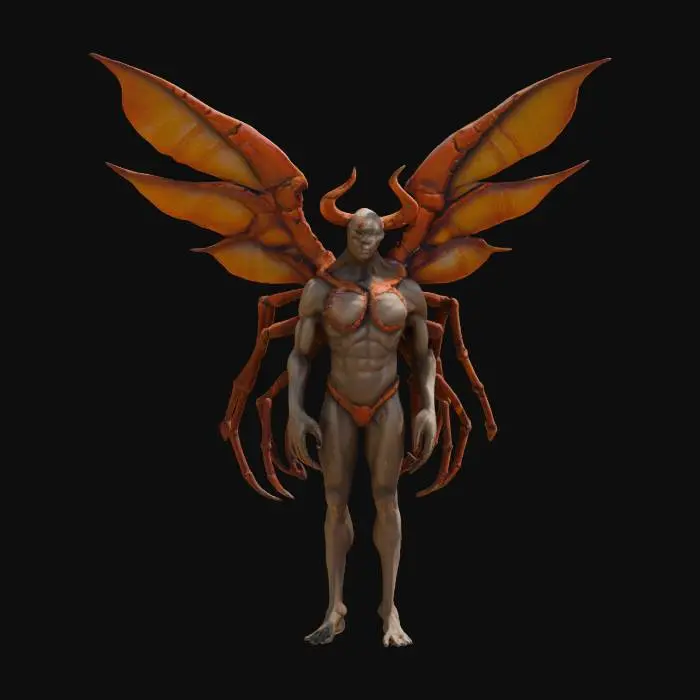 3D model for Gigachad as a crab, humanoid crab, sculpture of muscular wings, crab with angel wings made of crab material
hyperstructure detailed sculpting