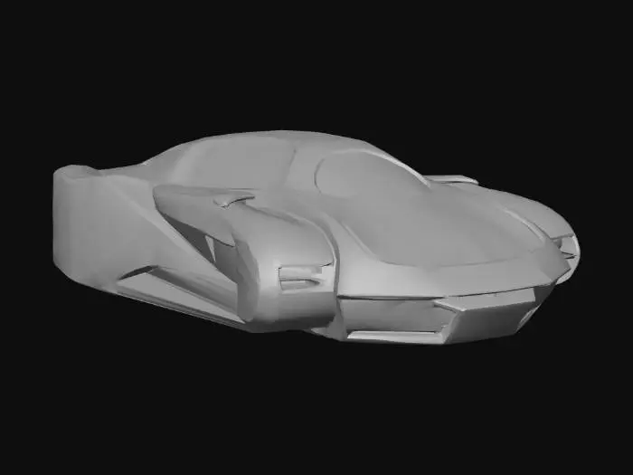 3D model for Futuristic Black Car