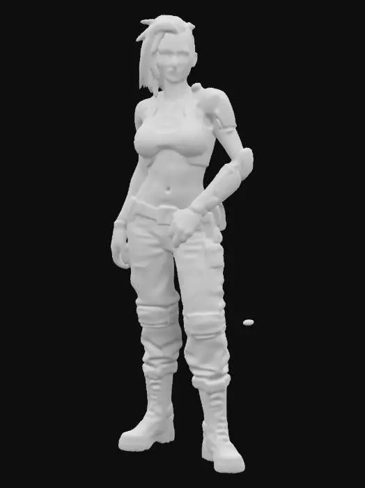 3D model for Cyberpunk Warrior