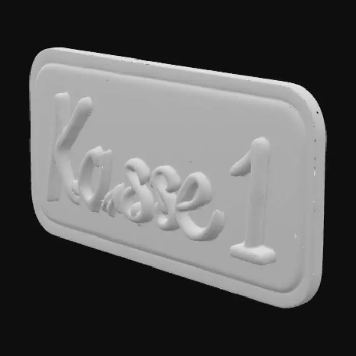 3D model for Kasse Neon Sign