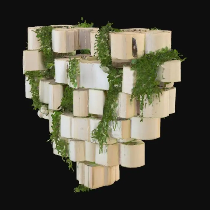 3D model for Wooden Heartburst