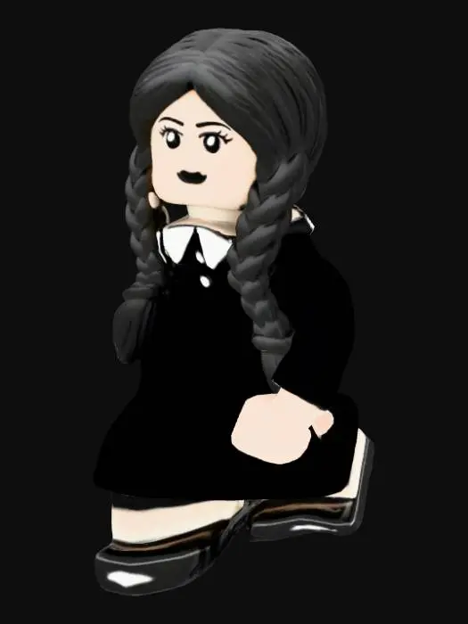 3D model for Lego Wednesday Adams
