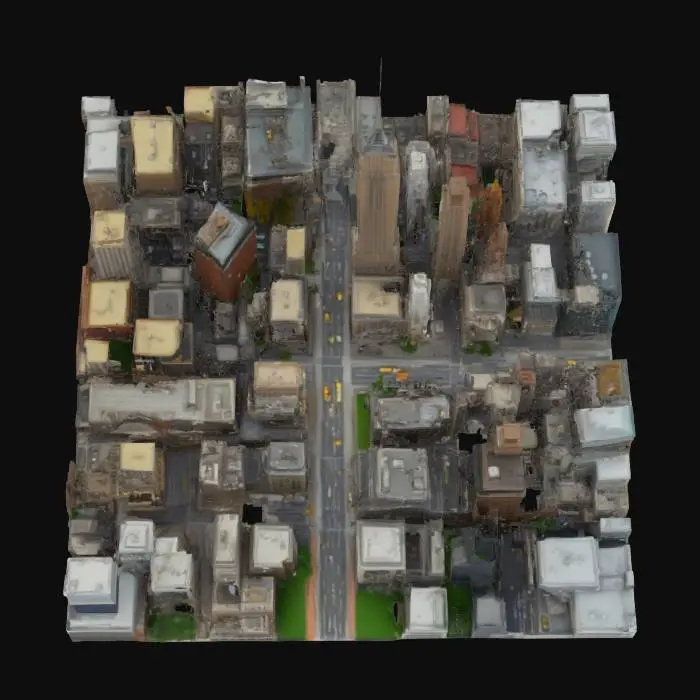 3D model for extreme details 1 trillion poly count full exact hyper realism city exact Manhattan replica