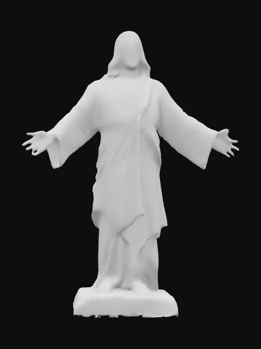 3D model for [Brazil] Statue of Christ the Redeemer in Brazil. cartoon style with LGBQTI colors. high detail and high quality PBR textures, #AroundTheWorld#