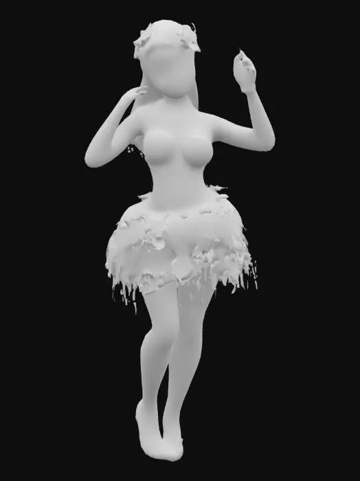 3D model for [Hawaii] highly detailed female Hawaiin in a hula skirt and coconut shell bra. Pixar inspired.  #AroundTheWorld#