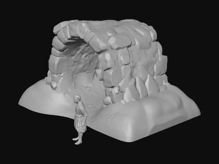 3D model for Create the first scene terrain from Pilgrim's Progress with background music, realistic artwork, voices, sounds and assets with the main character being Christian.