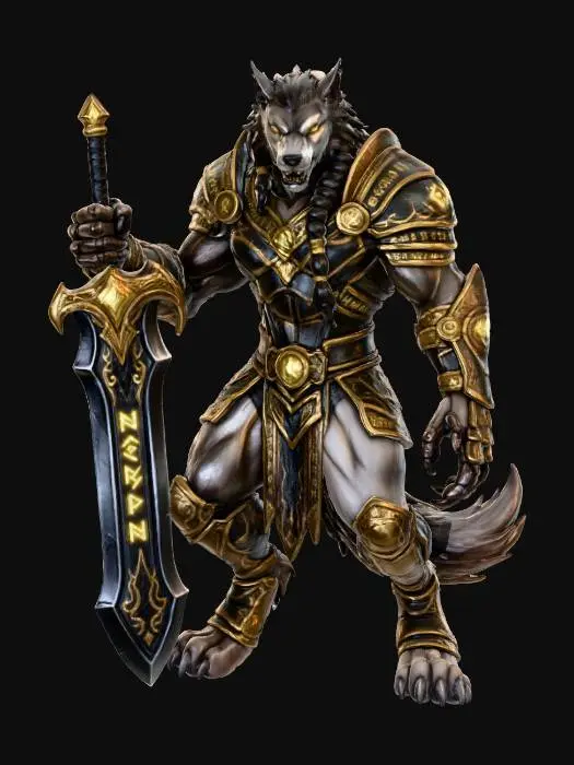 3D model for Lycan Warrior femele