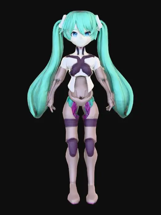 3D model for Aqua Hair Android