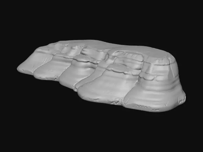 3D model for Colorful Stratified Rock Formation