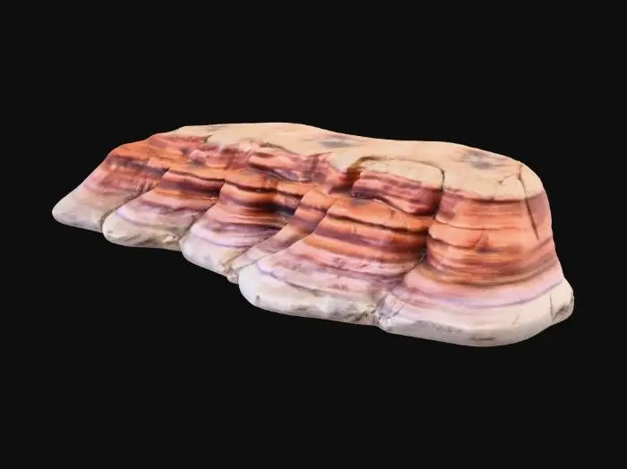 3D model for Colorful Stratified Rock Formation