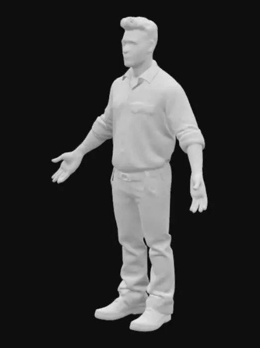 3D model for T-Pose, white male, blue collar, middle age, realistic, highly detailed, ultrarealistic, detailed face, arms out, tpose, T pose ,, arms extended, arms out
