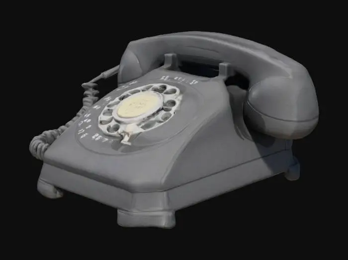 3D model for Retro Rotary Phone