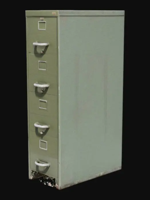 3D model for Green Filing Cabinet