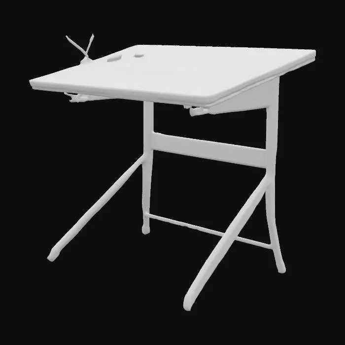 3D model for a drafting board table from the 1950's