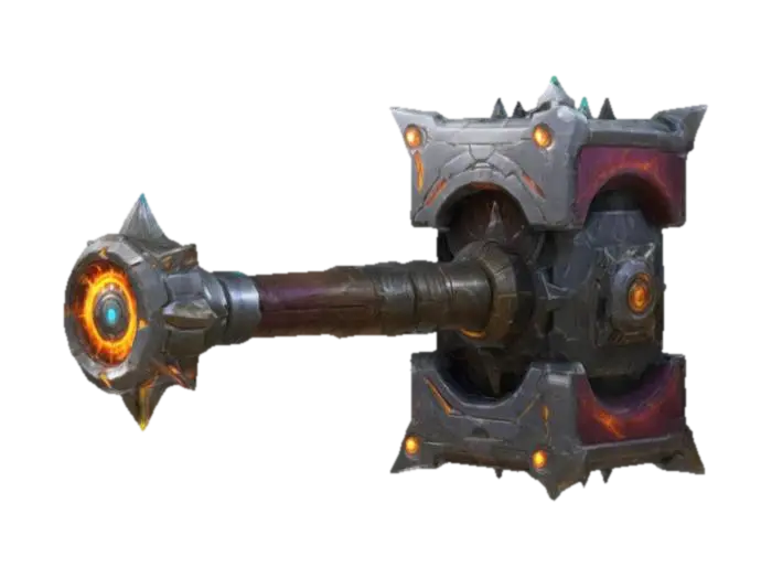 Model 3D #ChronoForgeWeapon#, hammer of infinite aura ultra agressive, dijana oleh AI