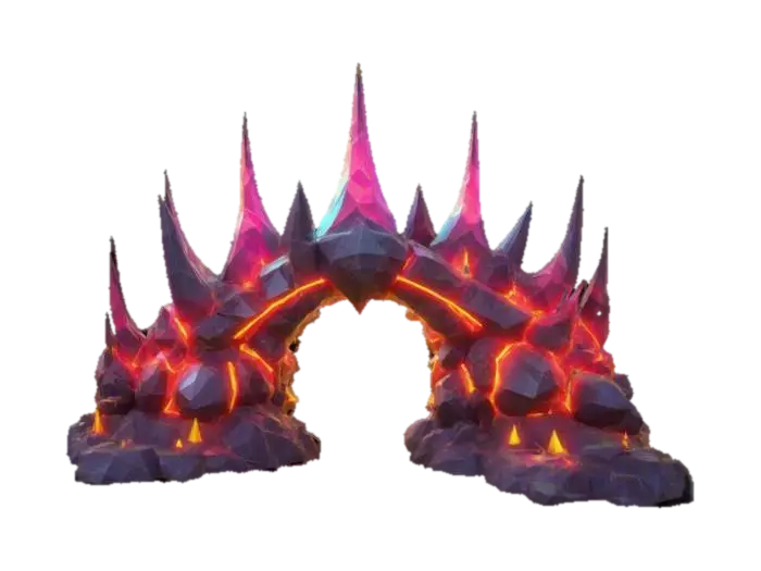 masterpiece, lowpoly, glowing magic laser mysterious mystical Ancient spike defence… - Spiky 3D model, vytvořený pomocí AI