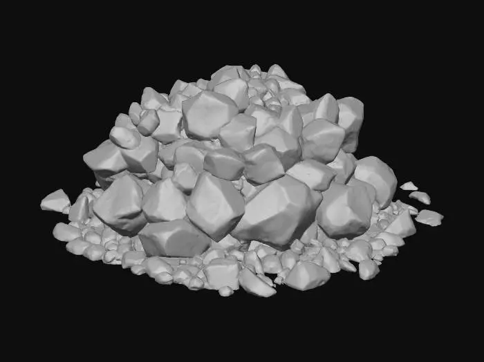 3D model for obsidian game style minerai gisement