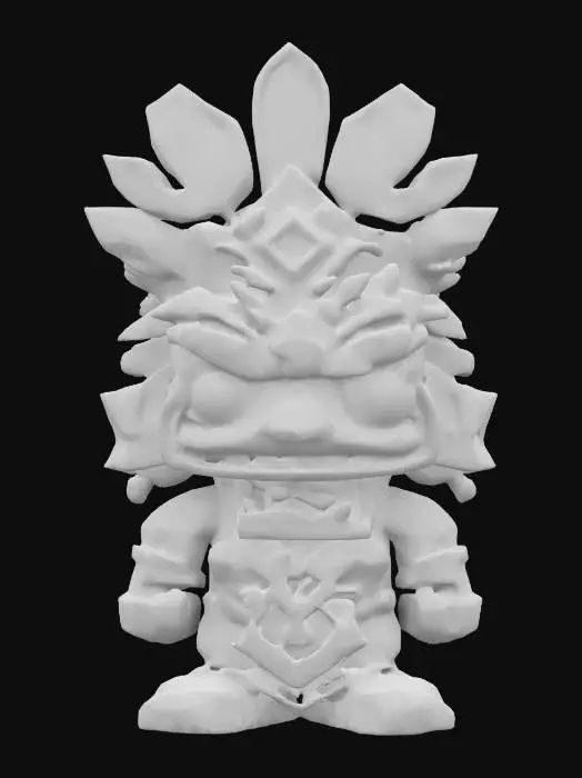 3D model for masterpiece, lowpoly, glowing magic laser mysterious mystical Ancient huge sacred totem  geometrical Huge Face Statue shapes huge chibi style legendary funny game style vivid colors, Unique Original Shape stonehenge style big