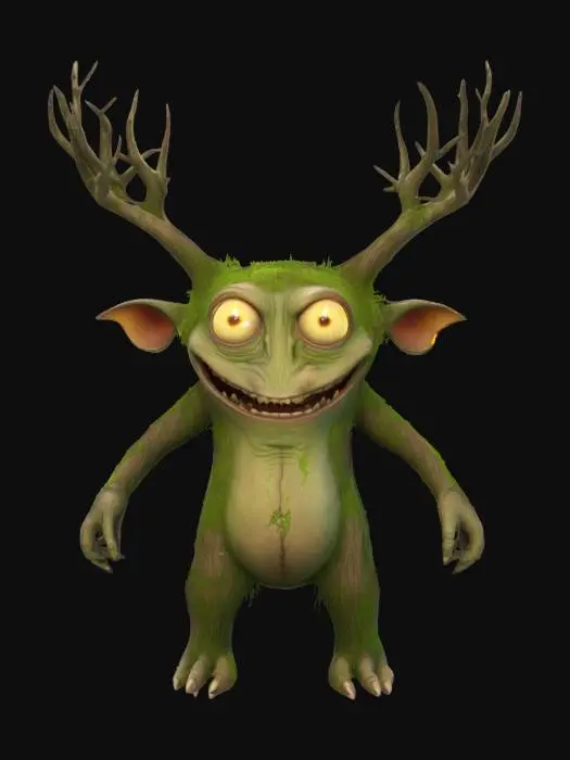 3D model for #garden#, Giant Tree House Living House Monster, Glowing Magic, Realistic Smooth Game Texture, Mossy, Funny Pause