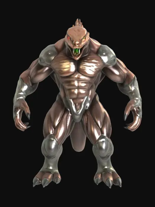 3D model for Giant Huge Anthropomorph Monster Minecraft Roblox Style 
