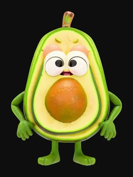 3D model for ultra réaliste, ultra détaillé, toutes les textures sont bien éclairés et lumineuse, couleurs ultra cartoonisés, avec un air ultra amusant, débile, original et déjanté c'est une pastèque anthropomorphe avec des énormes yeux globuleux veineux amusant, elle a des bras et des jambes il se tient debout