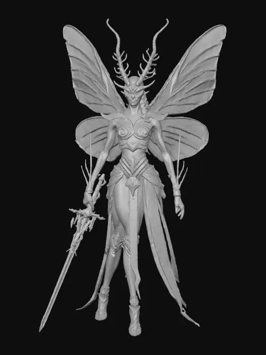 3D model for powerfull charismatique mosquito warrior