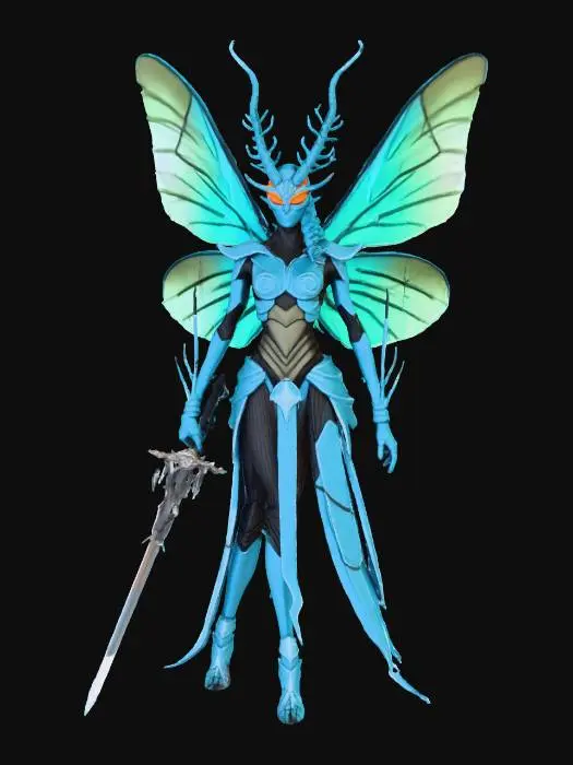 3D model for powerfull charismatique mosquito warrior