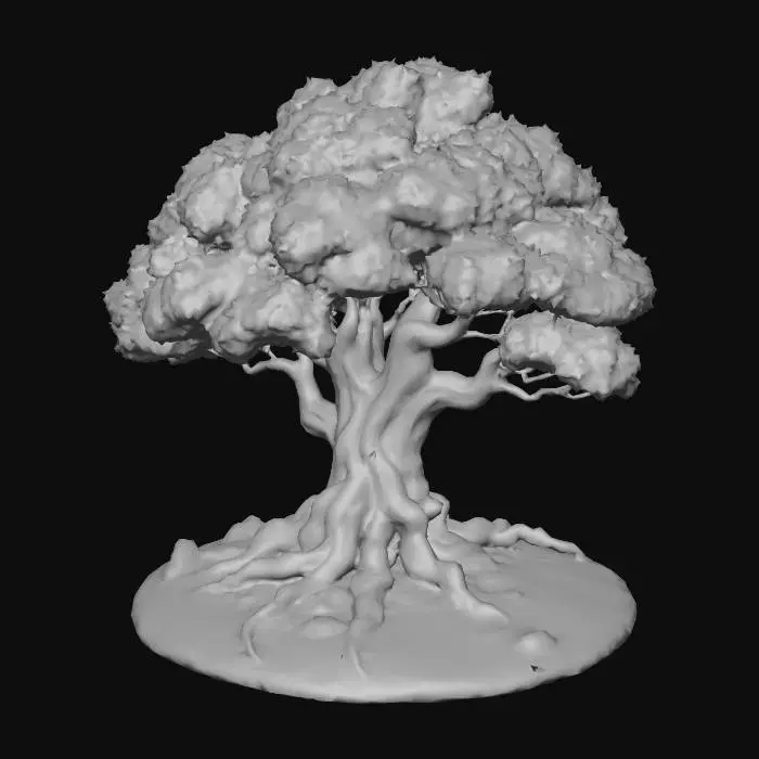 3D model for warcraft giant tree of life, Huge, flat game design style