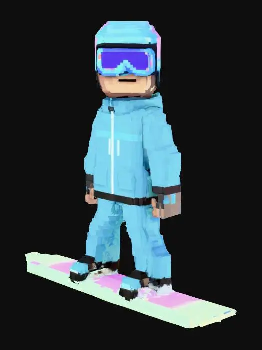 3D model for Pixel Snowboarder
