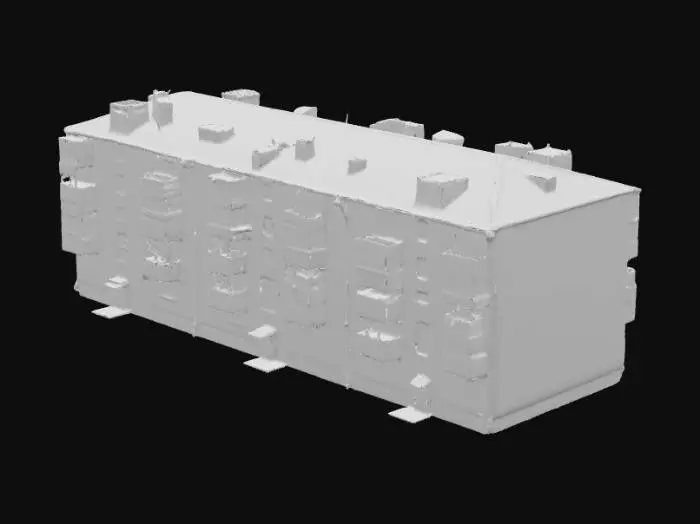 3D model for Soviet Brick Apartment Building
