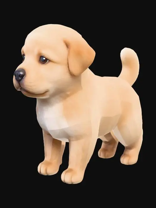 3D model for Golden Retriever Puppy