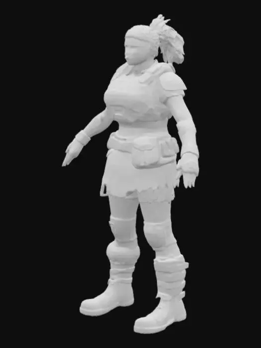3D model for Manuel Bastioni Lab - Template - Gears - Warrior Stance
