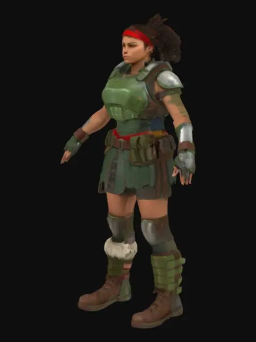 3D model for Manuel Bastioni Lab - Template - Gears - Warrior Stance