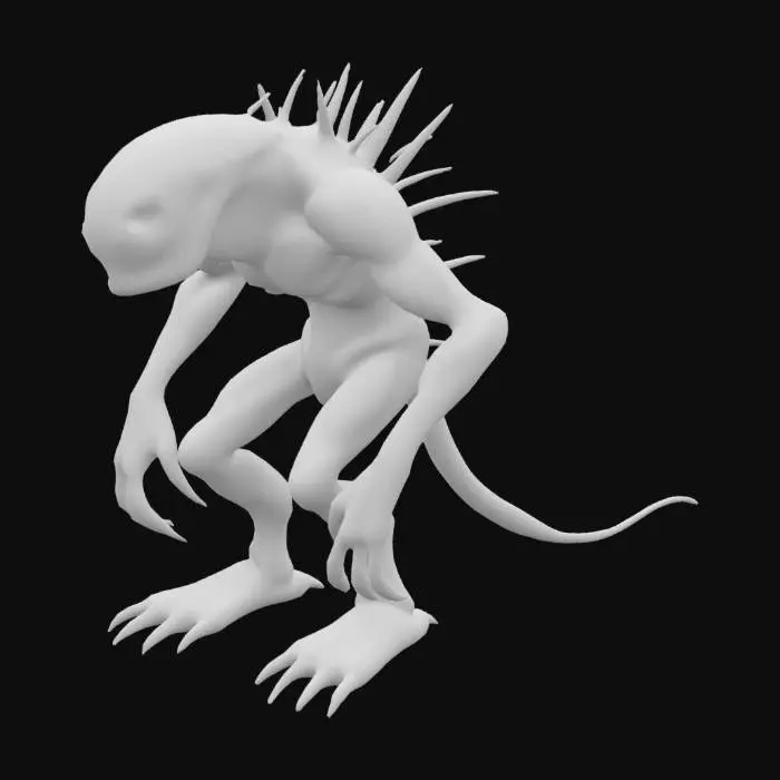 3D model for 4 ayakli mutasyonik ordewk kafali garip bir yaratik