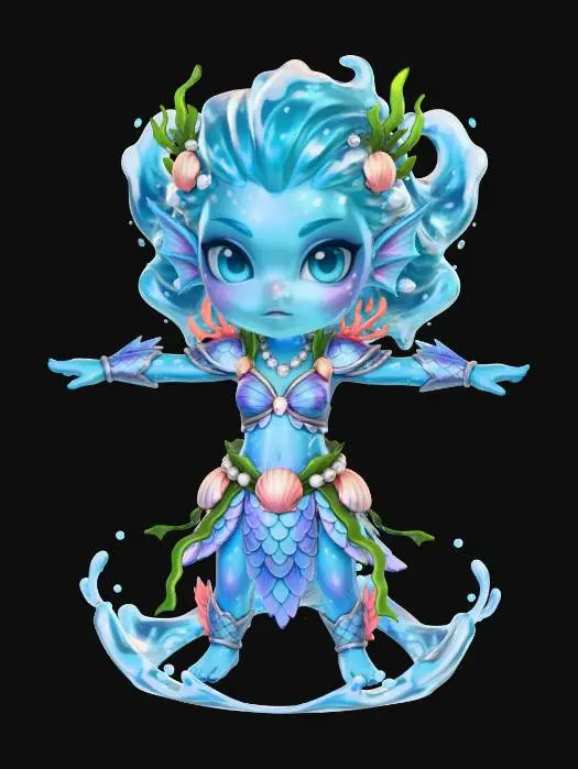 3D model for Aquamarine Sprite