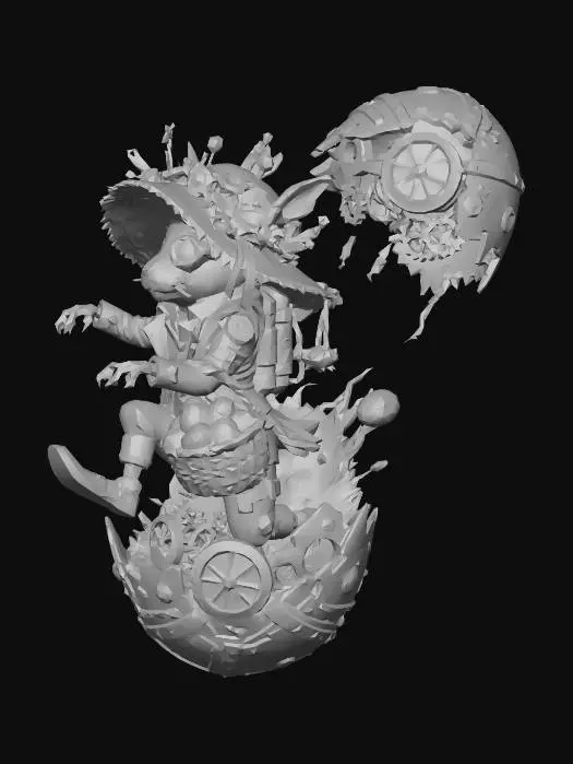 3D model for Clockwork Hare Emergence